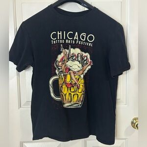 Chicago Tattoo Arts Festival Convention Shirt Classic Tattoo Medium Crewneck